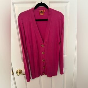 TORY BURCH Women's Pink Cardigan Sweater